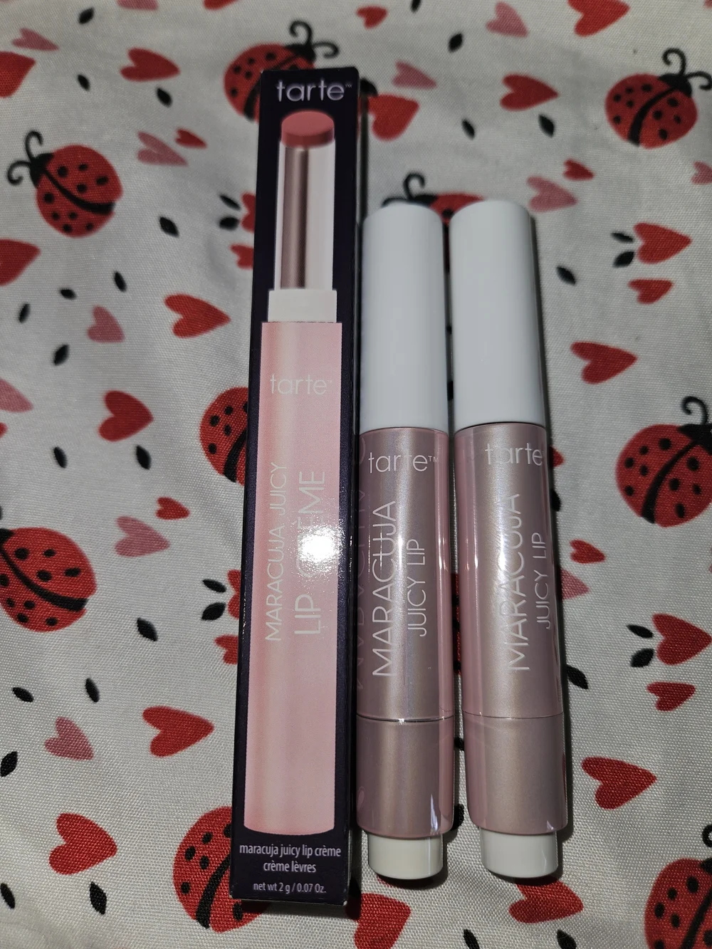 Lot of 3 Maracuja Juicy Lip Crème Peachy Pink and 2 Juicy Lip in Hibiscus